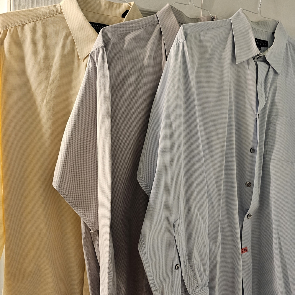 Perry Ellis Men's Button-Down Shirts in Cream and White